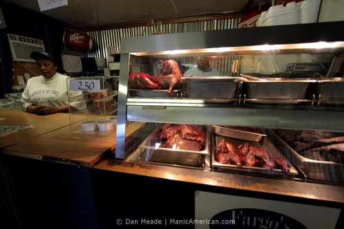 Inside Fargo's Pit BBQ: The counter