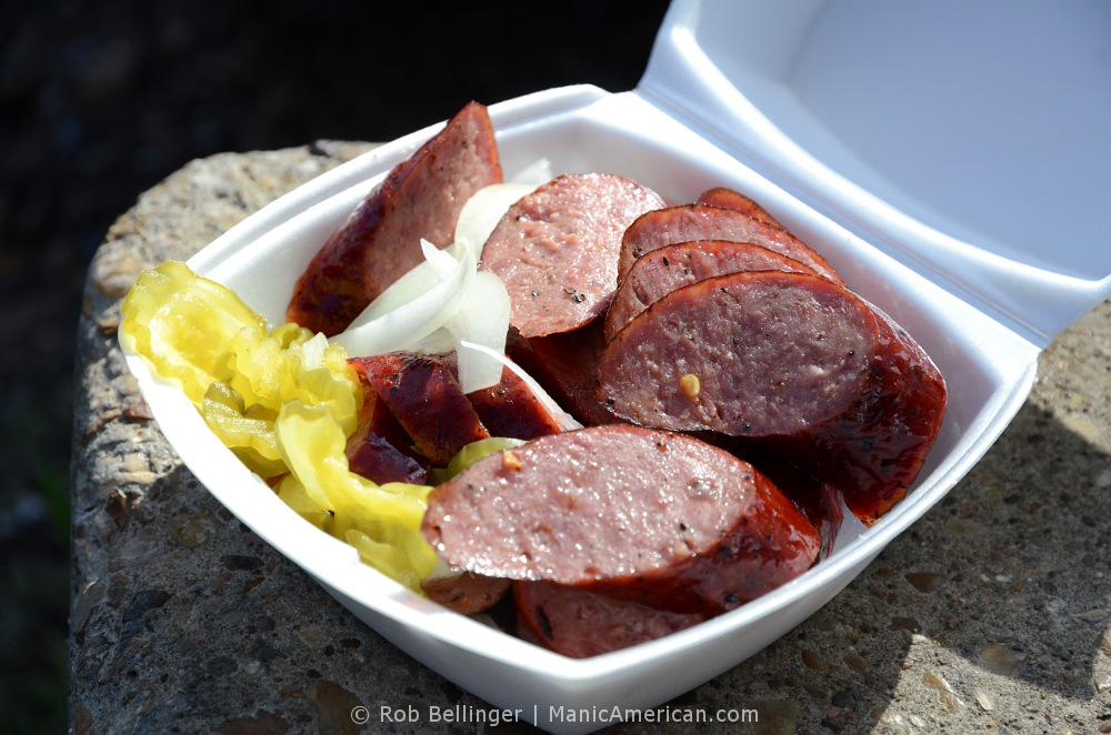 The sausage at Fargo's Pit BBQ.