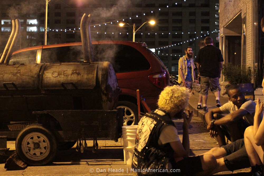 punks outside the venue