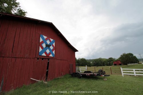 A rural Kentucky barn with a cattle hex.