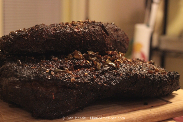 A fully smoked brisket.