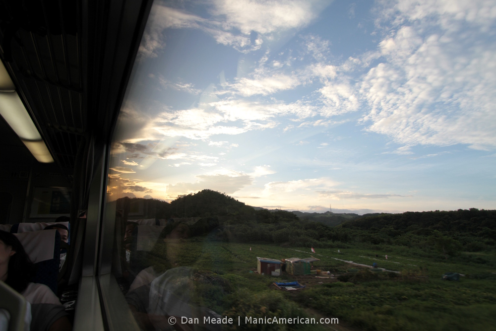 The view from the train from Taipei to Hualien.